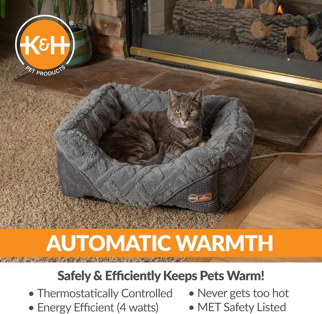 Thermo-Pet Lounge Sleeper Indoor Heated Dog Bed for Small Dogs & Cats - Automati