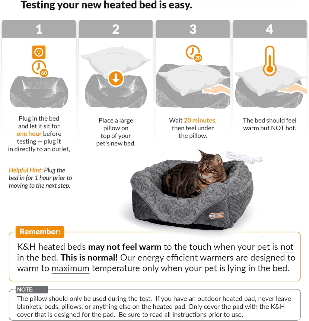 Thermo-Pet Lounge Sleeper Indoor Heated Dog Bed for Small Dogs & Cats - Automati