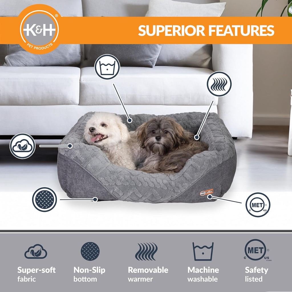Thermo-Pet Lounge Sleeper Indoor Heated Dog Bed for Small Dogs & Cats - Automati